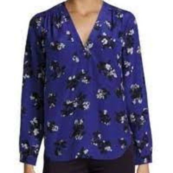Rebecca Taylor 'Alyssum' Floral Print Silk Blouse Size 4 - Picture 1 of 9